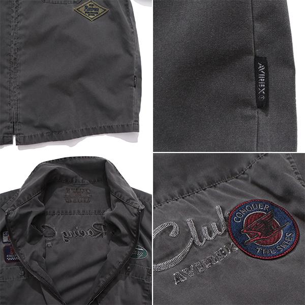 アヴィレックス【AVIREX】783-6123004《A.A.R.C》FADED PATCHED S/S ZIP WORK SHIRT ジップ ワークシャツ 半袖 ワッペン 刺繍 メンズ ミリタリー ヴィンテージの画像