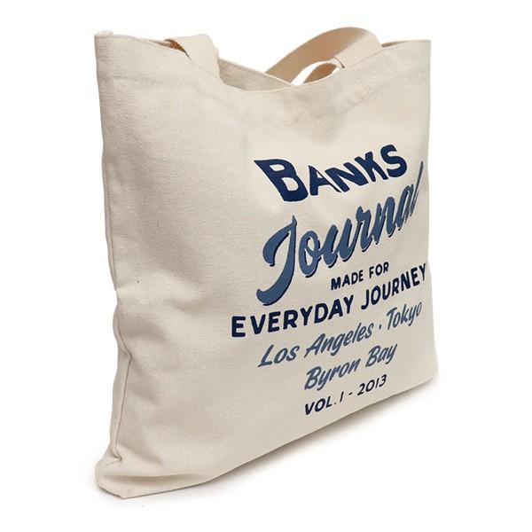 バンクス【BANKS】BA0010 ENCORE TOTE BAG  トートバッグ エコバッグ キャンバス ロゴ ナチュラル ホワイト メンズ サーフ 【ネコポスのみ送料無料】｜bobsstore｜02