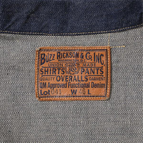 バズリクソンズ【BUZZ RICKSON'S】WORLD WAR II DENIM BLOUSE SPLIT T デニムブラウス ジャケット メンズ 長袖 ロゴ デニムジャケット 日本製｜bobsstore｜05