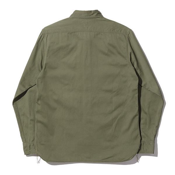 美品　バズリクソンズ　ヘリンボーンミリタリーシャツ　オリーブ BUZZ RICKSON'S バズリクソンズ【BUZZ RICKSON'S】HERRINGBONE WORK