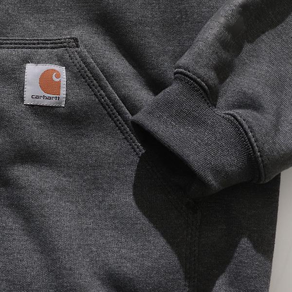 Carhartt グレー フルジップフーディ Carhartt Men's Heather Gray Midweight Hooded Zip Front Sweatshirt