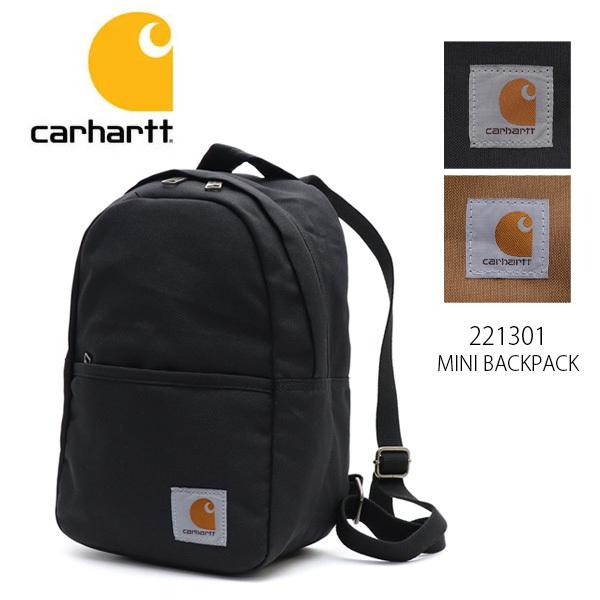 カーハート【carhartt】221301 MINI BACKPACK ミニバックパック リュック ブラック ブラウン ワークバッグ 通勤