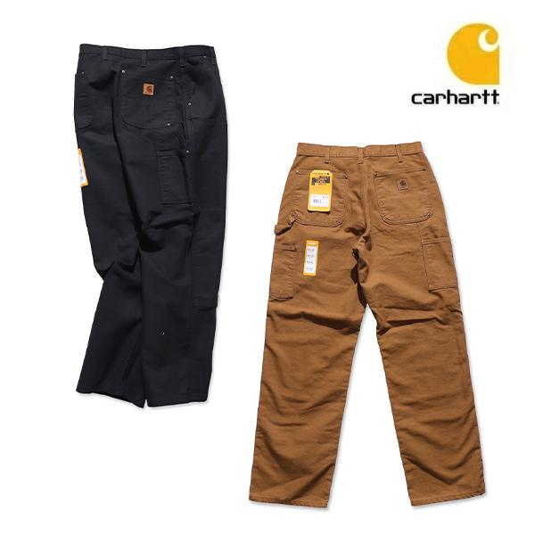 Carhartt B136 ワークパンツ W30L30 ブラック Carhartt B136 Double Front Washed Duck Dungaree - Black