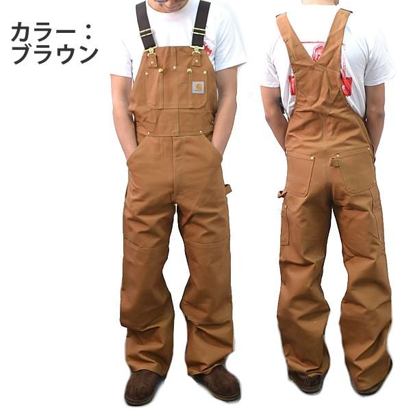 Carhartt R01 ブラウンオーバーオール 30x32 Carhartt カーハート carhartt R01 DUCK BIB OVERALL ダック