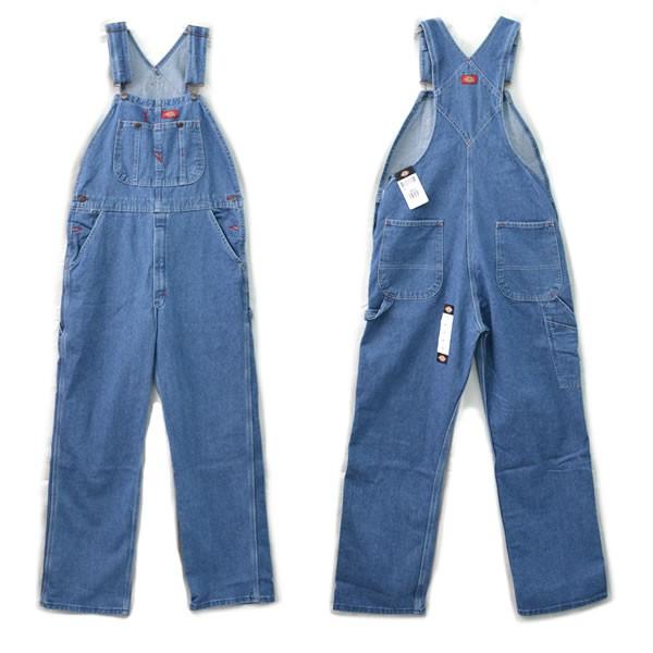 ディッキーズ【Dickies】Stone Wash Bib Overall インディゴオーバーオール 8396 デニム サロペット メンズ レディース つなぎ 作業着 パンツ レングス30/32 | Dickies | 01