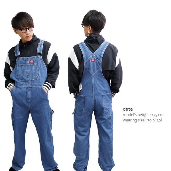 ディッキーズ【Dickies】Stone Wash Bib Overall インディゴオーバーオール 8396 デニム サロペット メンズ レディース つなぎ 作業着 パンツ レングス30/32 | Dickies | 02