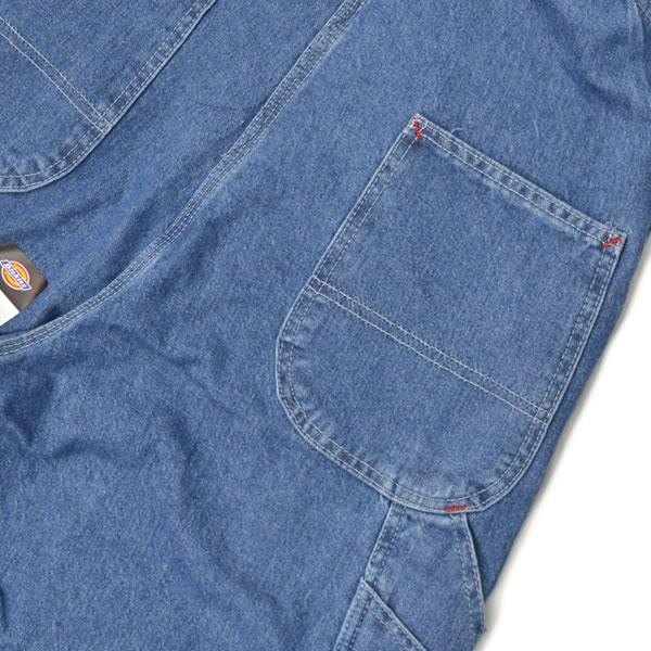 ディッキーズ【Dickies】Stone Wash Bib Overall インディゴオーバーオール 8396 デニム サロペット メンズ レディース つなぎ 作業着 パンツ レングス30/32 | Dickies | 04