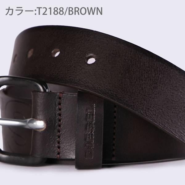 DIESEL/ディーゼル X04719 PR505 B-IMPRESSEDD ベルト 小物 メンズ アクセサリー ヴィンテージ感 BROWN/EBON｜bobsstore｜02