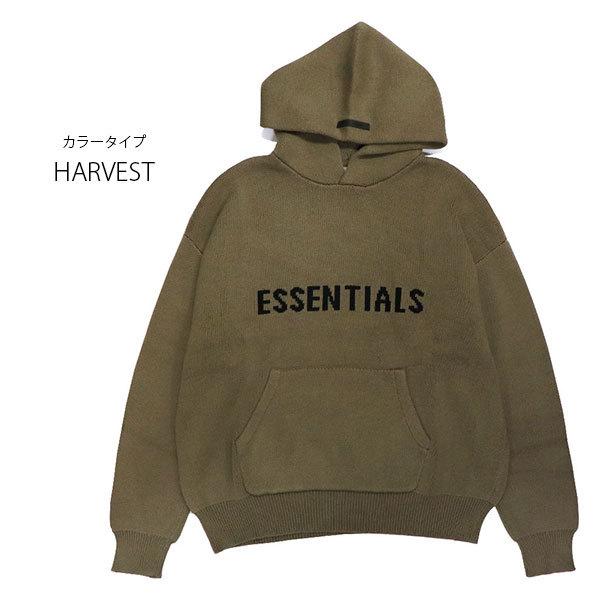 FOG ESSENTIALS【エッセンシャルズ】KNIT PULLOVER HOODIE ニット フーディー プルオーバー パーカー ロゴ