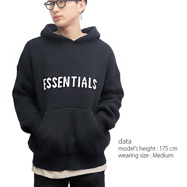 ESSENTIALS KNIT HOODIE 正規品 Essentials Green Knit Hoodie Essentials