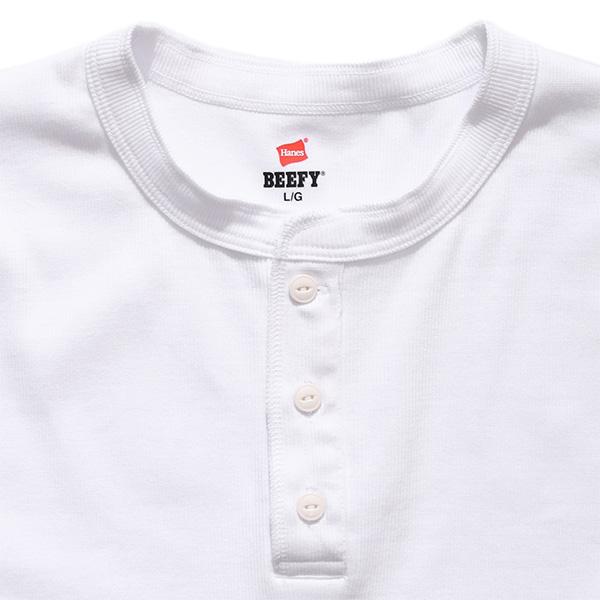 Hanes（ヘインズ） ヘインズ【Hanes】BEEFY リブヘンリーネックTシャツ 