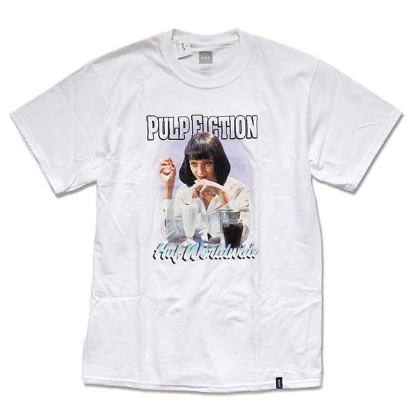 Pulp Fiction 半袖シャツHUF HUF X PULP FICTION PHOTO WOVEN SHIRT WHITE - Late18s