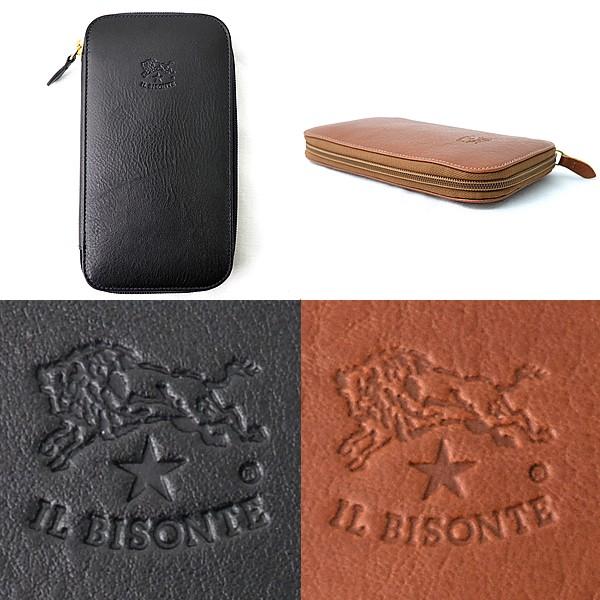 IL BISONTE（イルビゾンテ） レザー ロングウォレット 長財布 ラウンド