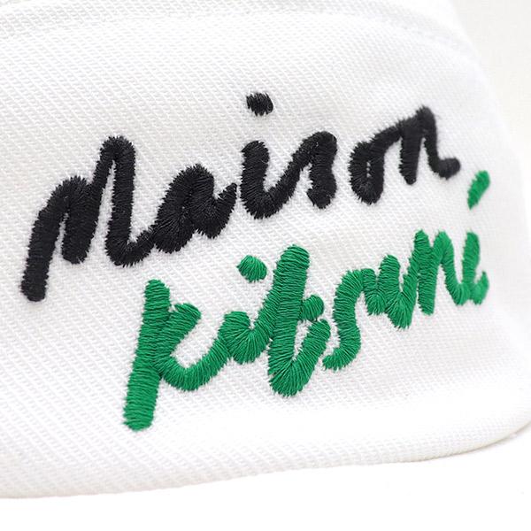 メゾンキツネ【MAISON KITSUNE】メゾン キツネ ミニ ハンドライティング 5P キャップ 帽子 ロゴ ホワイト 白 メンズ レディース｜bobsstore｜07