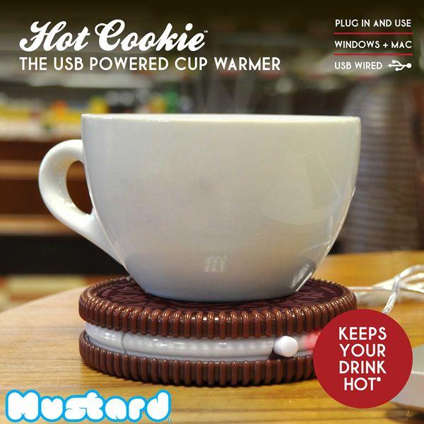 マスタード【Mustard】Hot Cookie クッキー形のカップウォーマー ホットドリンク HOT DRINK USB 50℃の温飲料を