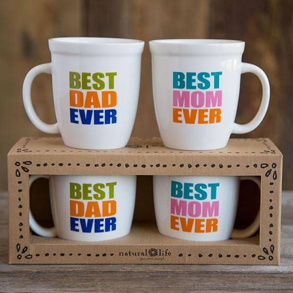 ナチュラルライフ【natural life】MUGS052 Mom and Dad Ceramic Mug