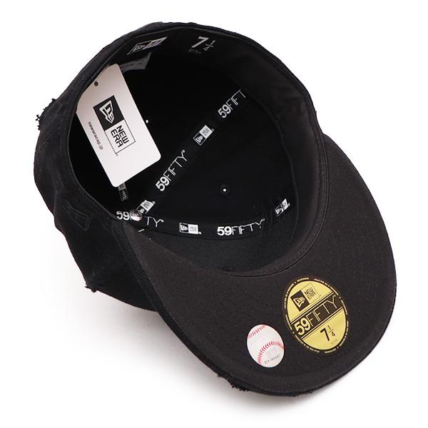 NEW ERA 59FIFTY ブラック キャップ 7 8/5 NEW ERA（ニューエラ） ニューエラ/NEW ERA 59FIFTY Damaged Series
