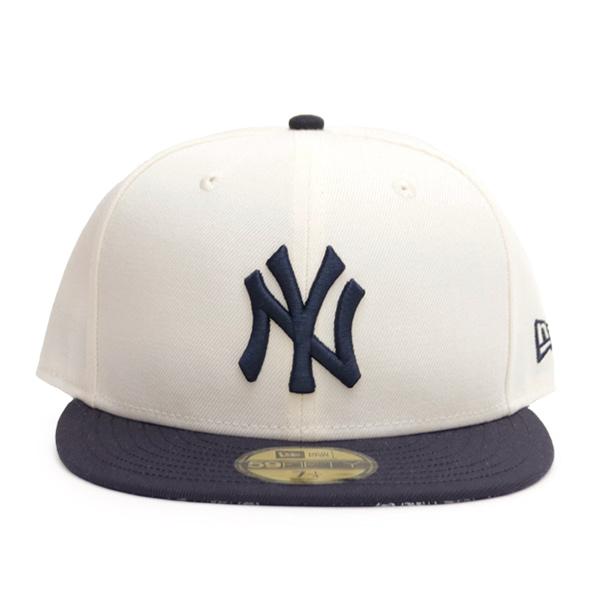 New Era 59FIFTY キャップ 7 1/2 ホワイト/ネイビー 59FIFTY MLB 2-Tone ニューヨーク・ヤンキース クロームホワイト