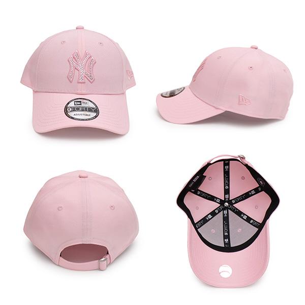 9FORTY Rhinestone ラインストーン ニューヨークヤンキースピンク NEWERA（ニューエラ）“9FORTY Rhinestone ラインストーン ニューヨーク