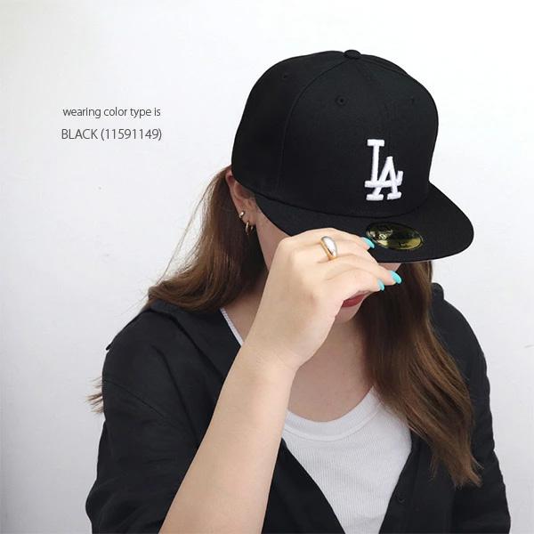 ニューエラ/NEW ERA 59fifty Los Angeles Dodgers ロサンゼルス ドジャース LA 帽子 キャップ ロゴ メンズ レディース MLB メジャーリーグ グレー ブラック｜bobsstore｜12