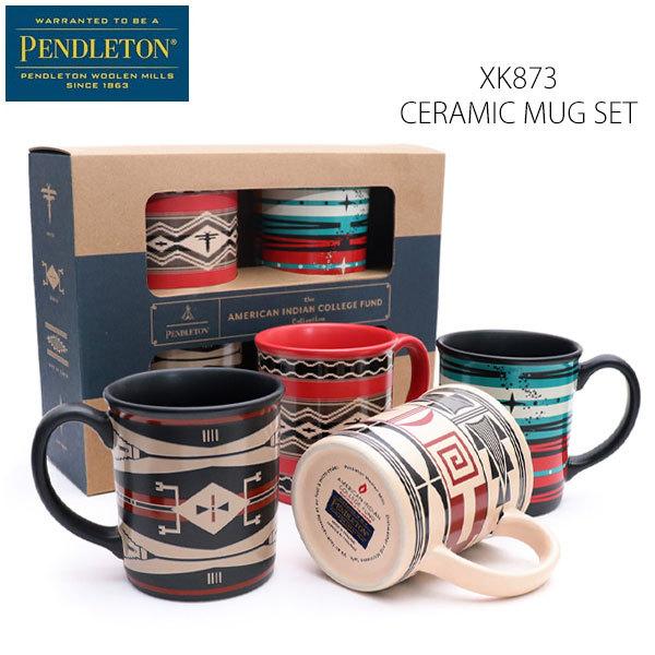 ペンドルトン【PENDLETON】COLLECTIBLE CERAMIC MUG SET OF 4 マグカップ 4個セット セラミック ギフト ...