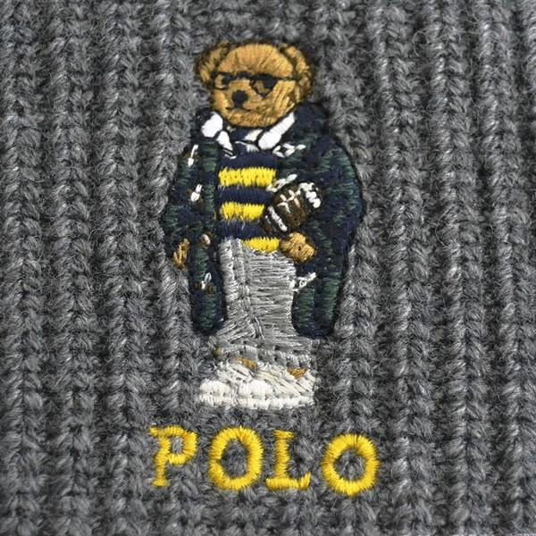 ポロ ラルフローレン 【POLO RALPH LAUREN】 ニットキャップ ニット帽 ベアー ビーニー PC0301 チャコール ラグビー 男女兼用 【メール便 送料無料】｜bobsstore｜04