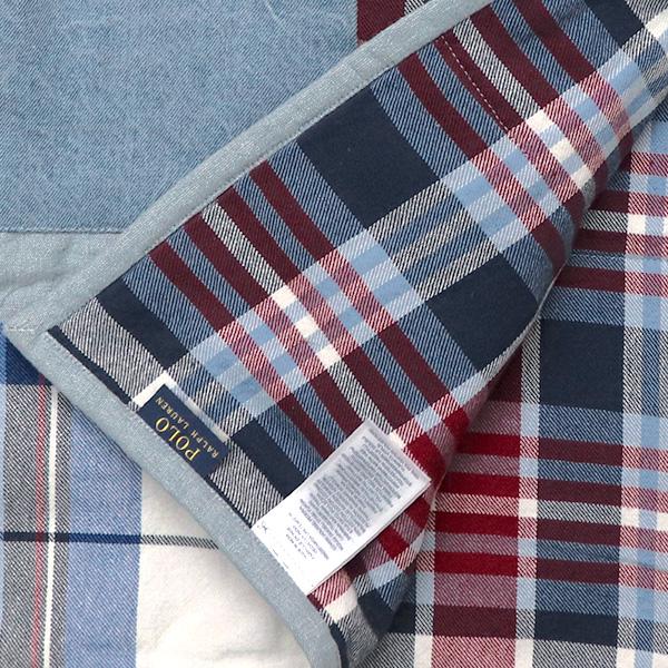 ポロ ラルフローレン【POLO RALPH LAUREN】ブランケット ポニー 星条旗 デニム生地 ホームシリーズ ブランケット ベッド