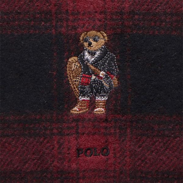 ポロ ラルフローレン ブランケット POLO BEAR ポロベア チェック 赤黒