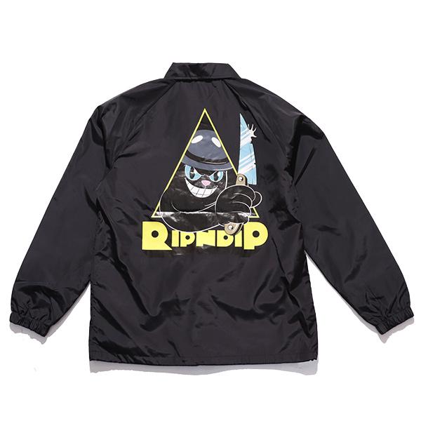 未使用 RIPNDIP 猫 死神 ジップアップ デニム ジャケット ブルゾン RIPNDIP（リップンディップ） Gジャン/デニムジャケット メンズ 猫