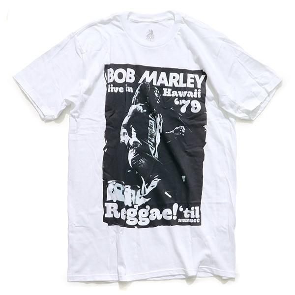 ボブ・マーリー Tシャツ ハワイ 1979 ボブ・マーリー【Bob Marley】1979 live in Hawaii Tシャツ ホワイト