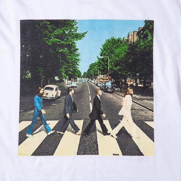 ザ・ビートルズ 【The Beatles】 ABBEY ROAD WHITE ホワイト メンズ Tシャツ 半袖 トップス クルーネック バンドT 正規ライセンス【ネコポス発送のみ送料無料】｜bobsstore｜04