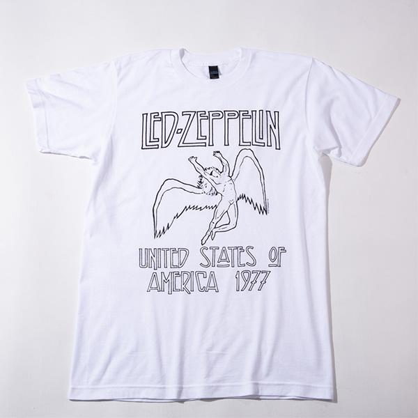 レッド・ツェッペリン【Led Zeppelin】US77 WHITE ホワイト メンズ T