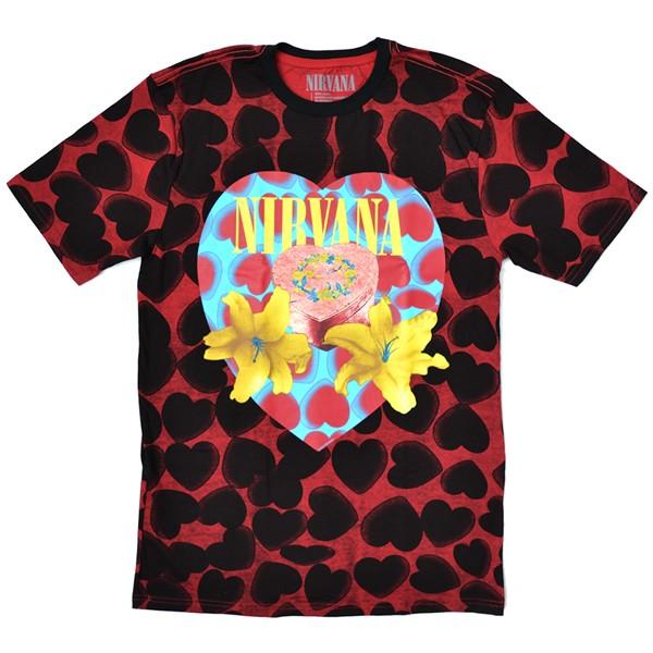 一点のみ【新品】 NIRVANA ハートTシャツ M タイ購入 22 Unisex NIRVANA heart shaped box band T-shirt 男女兼用