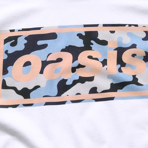 オアシス【OASIS】BOX LOGO TEE CAMO カモ Tシャツ 半袖 ロックT