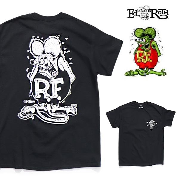 ラット フィンク【Rat Fink】RAT-BW エド・ロス モンスター Tシャツ 半袖 ロックT バンドT ネズミ プリント【ネコポス発送 ...