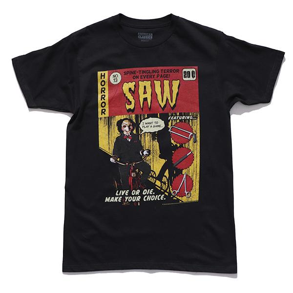 ソウ【SAW】TEE Tシャツ 半袖 ムービーT ロックT ホラー映画 アメリカ