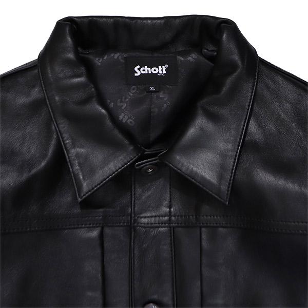 ショット【Schott】SHEEP LEATHER 1st TRACKER JACKET シープレザー トラッカージャケット アウター ジャケット 羊革 メンズ 本革 レザージャケット 革ジャンの画像
