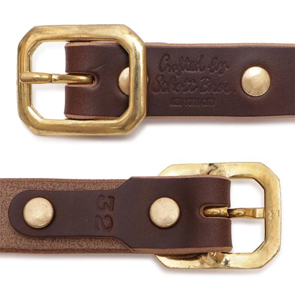 SCHOTT PERFECTO BELT レザーベルト ブラウン サイズ32 ショット