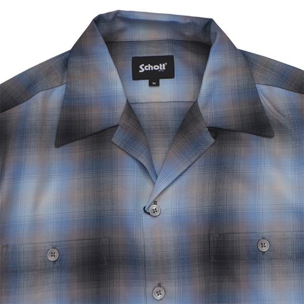 SCHOTT（ショット） ショット【Schott】782-6120001 OMBRE CHECK SHIRT