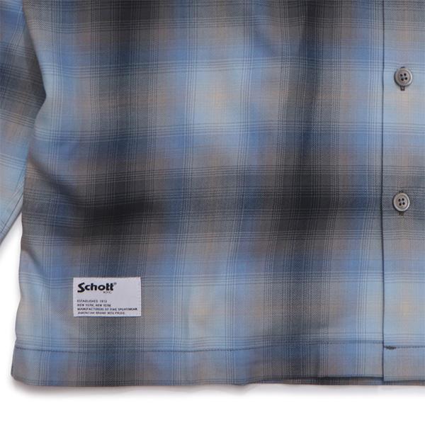 SCHOTT（ショット） ショット【Schott】782-6120001 OMBRE CHECK SHIRT