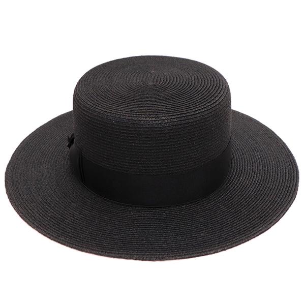 シャポー ド オー Straw Braid Canotier ハット　麦わら帽子 SCHOTT（ショット） ショット【Schott】SC126 RAFFIA BRAID BOATER HAT