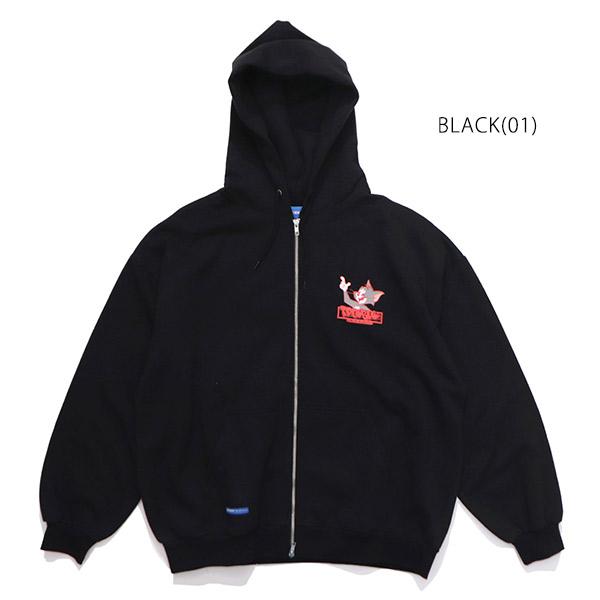 爆買 シークエンズ【SEQUENZ】TJ GRAFFITI ZIP P/K トムとジェリー オーバーサイズ 裏起毛 スウェット ジップパーカー フーディ バックプリント ユニセックス | SEQUENZE | 03