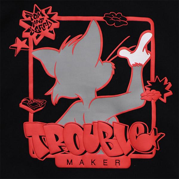 爆買 シークエンズ【SEQUENZ】TJ GRAFFITI ZIP P/K トムとジェリー オーバーサイズ 裏起毛 スウェット ジップパーカー フーディ バックプリント ユニセックス | SEQUENZE | 05