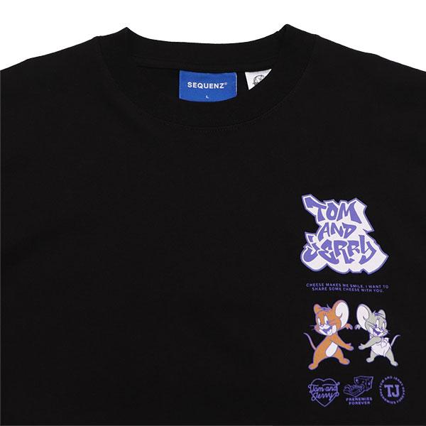 シークエンズ【SEQUENZ】TJ JERRY AND TUFFY S/S TEE / トムとジェリー Tシャツ 半袖 クルーネック 刺繍 ユニセックス サガラ刺繍 キャラクター【ネコポス発送】 | SEQUENZE | 04