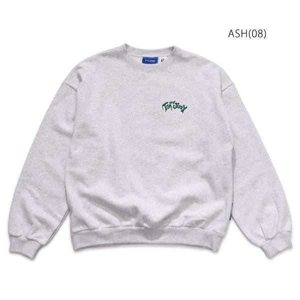 シークエンズ【SEQUENZ】TJ SKATE BOARD C/N SWEAT トムとジェリー スウェット クルーネック トレーナー 刺繍 裏起毛 バックデザイン キャラクター ユニセックス | SEQUENZE | 08