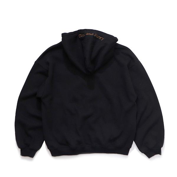 シークエンズ【SEQUENZ】TJ RAMUNE SHOT SNAP HOODIE トムとジェリー スナップフーディ パーカー 刺繍 裏起毛 ユニセックス キャラクター ストリート | SEQUENZE | 04