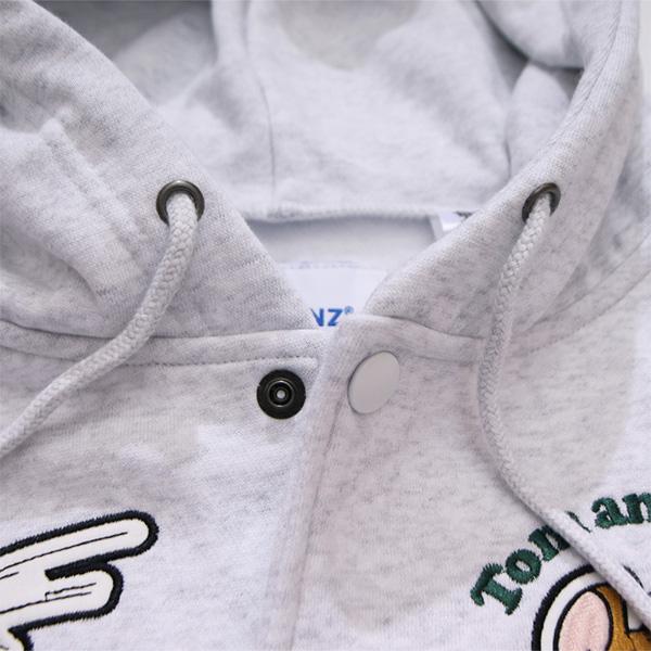 シークエンズ【SEQUENZ】TJ RAMUNE SHOT SNAP HOODIE トムとジェリー スナップフーディ パーカー 刺繍 裏起毛 ユニセックス キャラクター ストリート | SEQUENZE | 07
