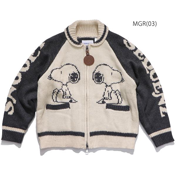シークエンズ【SEQUENZ】25770916 スヌーピー カウチンニット セーター COWICHAN SWEATER 長袖 フルジップ ユニセックス メンズ レディース | SEQUENZE | 03
