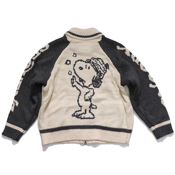 シークエンズ【SEQUENZ】25770916 スヌーピー カウチンニット セーター COWICHAN SWEATER 長袖 フルジップ ユニセックス メンズ レディース | SEQUENZE | 04