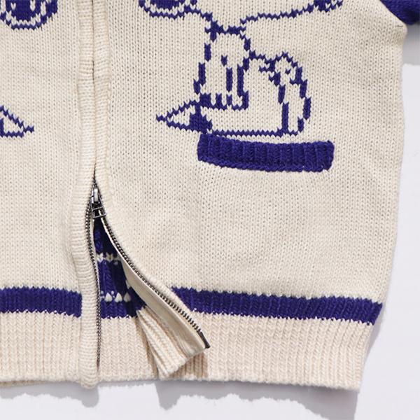 シークエンズ【SEQUENZ】25770916 スヌーピー カウチンニット セーター COWICHAN SWEATER 長袖 フルジップ ユニセックス メンズ レディース | SEQUENZE | 08